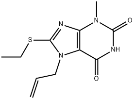 7-allyl-8-(ethylthio)-3-methyl-3,7-dihydro-1H-purine-2,6-dione Structure