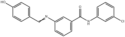 N-(3-chlorophenyl)-3-[(4-hydroxybenzylidene)amino]benzamide,314283-70-0,结构式