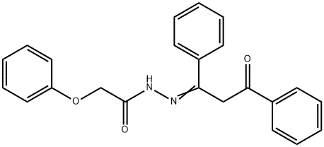 N'-(3-oxo-1,3-diphenylpropylidene)-2-phenoxyacetohydrazide Struktur