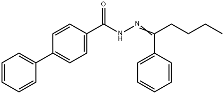 N'-(1-phenylpentylidene)-4-biphenylcarbohydrazide,314767-68-5,结构式