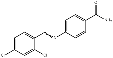 4-[(2,4-dichlorobenzylidene)amino]benzamide Struktur