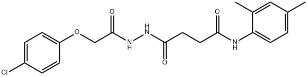 4-{2-[(4-chlorophenoxy)acetyl]hydrazino}-N-(2,4-dimethylphenyl)-4-oxobutanamide Struktur