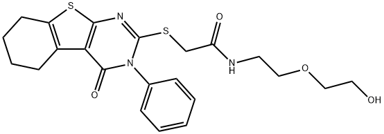 N-(2-(2-hydroxyethoxy)ethyl)-2-((4-oxo-3-phenyl-3,4,5,6,7,8-hexahydrobenzo[4,5]thieno[2,3-d]pyrimidin-2-yl)thio)acetamide|