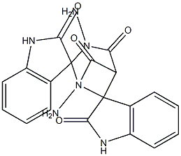 N1,N3-bis((Z)-2-oxoindolin-3-ylidene)malonohydrazide 结构式