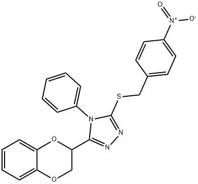 3-(2,3-dihydrobenzo[b][1,4]dioxin-2-yl)-5-((4-nitrobenzyl)thio)-4-phenyl-4H-1,2,4-triazole|