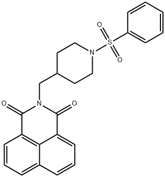 2-((1-(phenylsulfonyl)piperidin-4-yl)methyl)-1H-benzo[de]isoquinoline-1,3(2H)-dione 结构式