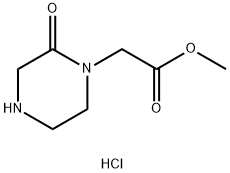 2-(2-氧代哌嗪-1-基)乙酸甲酯盐酸盐 结构式