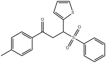 3-(phenylsulfonyl)-3-(thiophen-2-yl)-1-(p-tolyl)propan-1-one Struktur