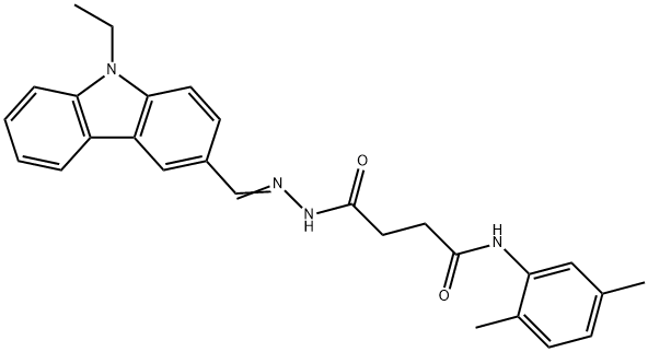 327070-77-9 N-(2,5-dimethylphenyl)-4-{2-[(9-ethyl-9H-carbazol-3-yl)methylene]hydrazino}-4-oxobutanamide