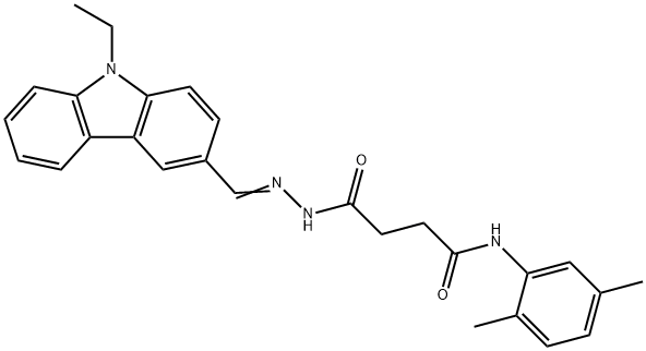 N-(2,5-dimethylphenyl)-4-{2-[(9-ethyl-9H-carbazol-3-yl)methylene]hydrazino}-4-oxobutanamide|