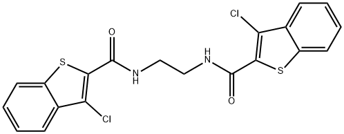 N,N'-1,2-ethanediylbis(3-chloro-1-benzothiophene-2-carboxamide) Struktur