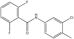 2,6-Difluoro-N-(3-chloro-4-methylphenyl)benzamide, 97%, 327084-22-0, 结构式