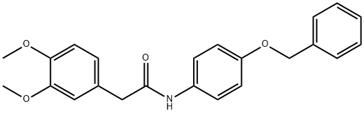 N-[4-(benzyloxy)phenyl]-2-(3,4-dimethoxyphenyl)acetamide 化学構造式