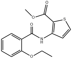 methyl 3-[(2-ethoxybenzoyl)amino]thiophene-2-carboxylate Struktur