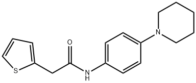 N-(4-(piperidin-1-yl)phenyl)-2-(thiophen-2-yl)acetamide 结构式