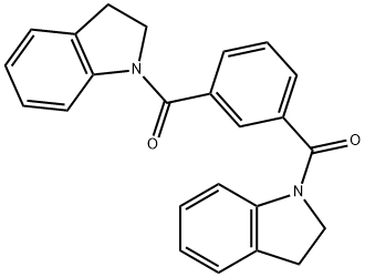 [3-(2,3-dihydroindole-1-carbonyl)phenyl]-(2,3-dihydroindol-1-yl)methanone Structure