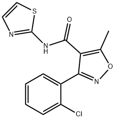 3-(2-chlorophenyl)-5-methyl-N-(1,3-thiazol-2-yl)-1,2-oxazole-4-carboxamide Structure