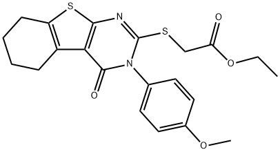 ethyl 2-((3-(4-methoxyphenyl)-4-oxo-3,4,5,6,7,8-hexahydrobenzo[4,5]thieno[2,3-d]pyrimidin-2-yl)thio)acetate Structure
