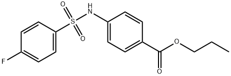 propyl 4-[(4-fluorophenyl)sulfonylamino]benzoate Struktur
