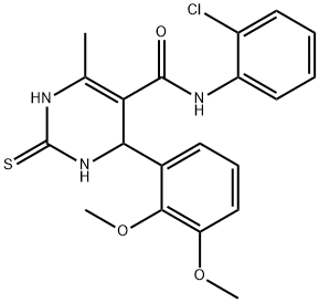 N-(2-chlorophenyl)-4-(2,3-dimethoxyphenyl)-6-methyl-2-thioxo-1,2,3,4-tetrahydropyrimidine-5-carboxamide Structure