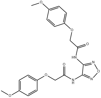 N,N'-1,2,5-oxadiazole-3,4-diylbis[2-(4-methoxyphenoxy)acetamide] 结构式