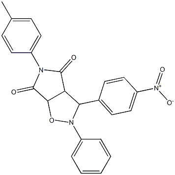 3-(4-nitrophenyl)-2-phenyl-5-(p-tolyl)tetrahydro-4H-pyrrolo[3,4-d]isoxazole-4,6(5H)-dione Structure