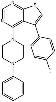 5-(4-chlorophenyl)-4-(4-phenylpiperazin-1-yl)thieno[2,3-d]pyrimidine Structure