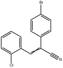 2-(4-Bromo-phenyl)-3-(2-chloro-phenyl)-acrylonitrile 化学構造式