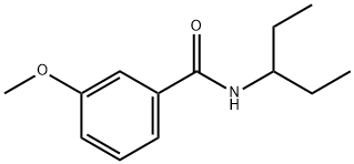 3-methoxy-N-(pentan-3-yl)benzamide Struktur