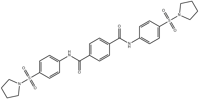 N,N'-bis[4-(1-pyrrolidinylsulfonyl)phenyl]terephthalamide Structure