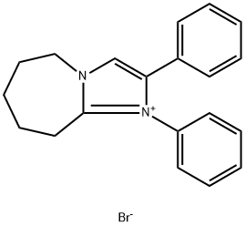 1,2-diphenyl-6,7,8,9-tetrahydro-5H-imidazo[1,2-a]azepin-1-ium bromide 结构式