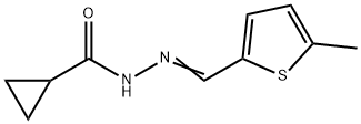 N-[(E)-(5-methylthiophen-2-yl)methylideneamino]cyclopropanecarboxamide Struktur