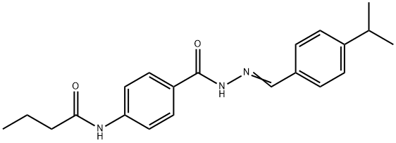 N-(4-{[2-(4-isopropylbenzylidene)hydrazino]carbonyl}phenyl)butanamide Structure