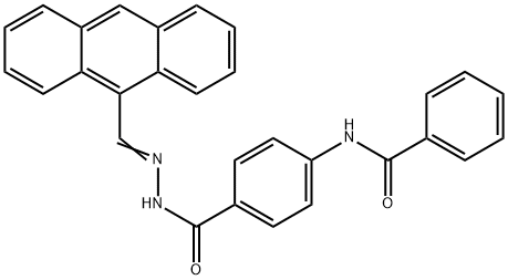 N-(4-{[2-(9-anthrylmethylene)hydrazino]carbonyl}phenyl)benzamide Structure