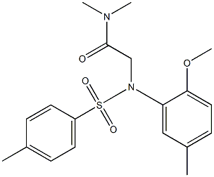 2-(2-methoxy-5-methyl-N-(4-methylphenyl)sulfonylanilino)-N,N-dimethylacetamide,363579-88-8,结构式