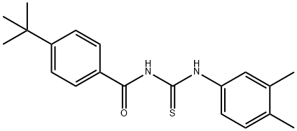 4-tert-butyl-N-{[(3,4-dimethylphenyl)amino]carbonothioyl}benzamide Structure