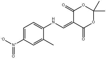 2,2-dimethyl-5-(((2-methyl-4-nitrophenyl)amino)methylene)-1,3-dioxane-4,6-dione 结构式