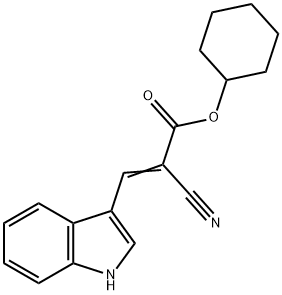 cyclohexyl (E)-2-cyano-3-(1H-indol-3-yl)acrylate Structure