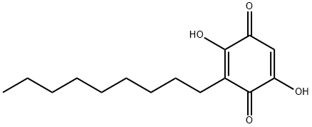 2,5-dihydroxy-3-nonylbenzo-1,4-quinone Struktur