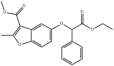methyl 5-(2-ethoxy-2-oxo-1-phenylethoxy)-2-methylbenzofuran-3-carboxylate Structure