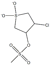 4-chloro-1,1-dioxidotetrahydro-3-thienyl methanesulfonate 结构式