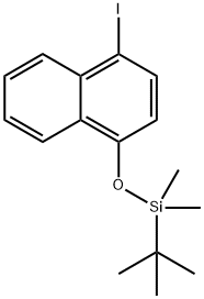 TERT-BUTYL((4-IODONAPHTHALEN-1-YL)OXY)DIMETHYLSILANE 化学構造式