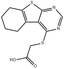 2-((5,6,7,8-tetrahydrobenzo[4,5]thieno[2,3-d]pyrimidin-4-yl)thio)acetic acid Structure