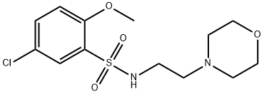 5-chloro-2-methoxy-N-(2-morpholinoethyl)benzenesulfonamide Struktur