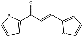 (E)-1,3-di(thiophen-2-yl)prop-2-en-1-one Struktur