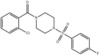 (2-chlorophenyl){4-[(4-fluorophenyl)sulfonyl]piperazin-1-yl}methanone,428824-99-1,结构式