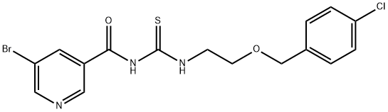 5-bromo-N-((2-((4-chlorobenzyl)oxy)ethyl)carbamothioyl)nicotinamide|