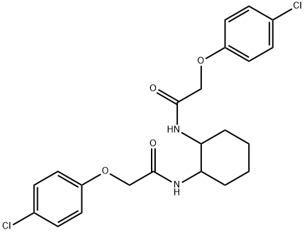 N,N'-1,2-cyclohexanediylbis[2-(4-chlorophenoxy)acetamide] Structure