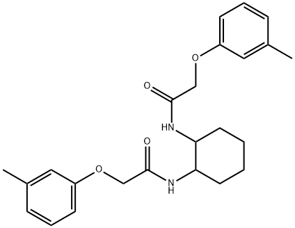 N,N'-1,2-cyclohexanediylbis[2-(3-methylphenoxy)acetamide] Structure