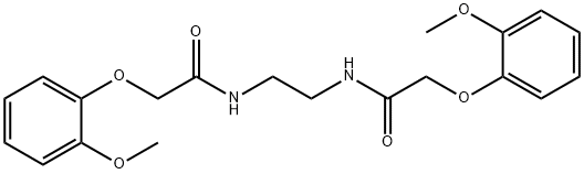 N,N'-1,2-ethanediylbis[2-(2-methoxyphenoxy)acetamide] Structure